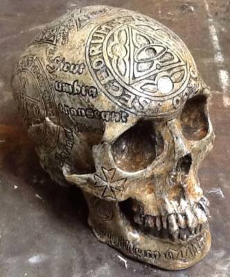 Replica Human Skull, Knight Templar by Zane Wylie