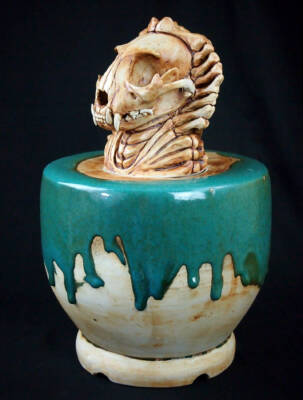 Bast 5 Canopic Jar/Funerary Urn by Jesse Berlin