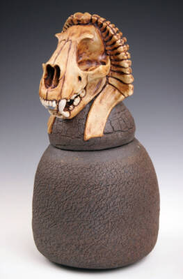 Sekhmet 2 Canopic Jar/Funerary Urn, 2023 by Jesse Berlin